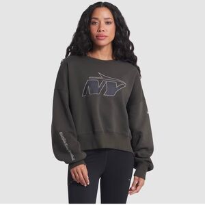 Women's Gotham Green New York Jets Rivalries Collection Oversized Sweatshirt